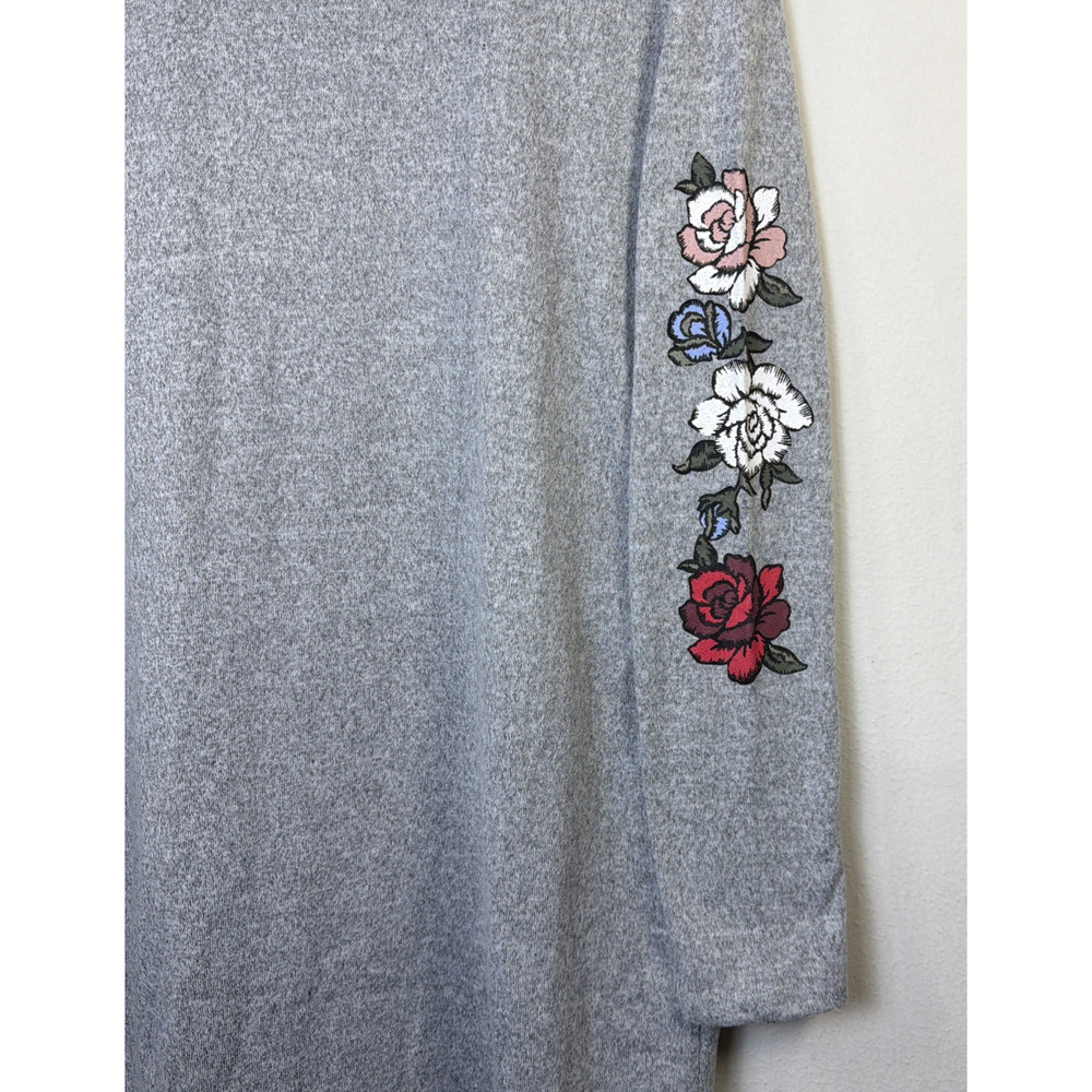 Bobbie Brooks women sweater dress grey large bohemian western romantic cottage - Picture 3 of 13